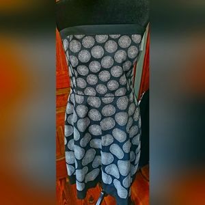 White House Black Market strapless dress in black and white size 14